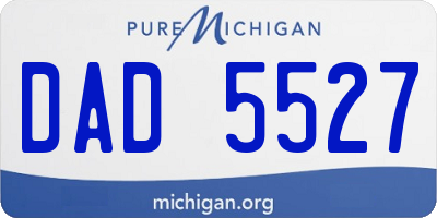 MI license plate DAD5527