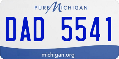 MI license plate DAD5541