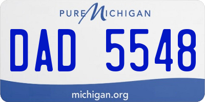 MI license plate DAD5548