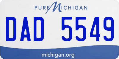 MI license plate DAD5549