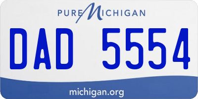 MI license plate DAD5554