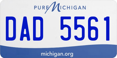 MI license plate DAD5561