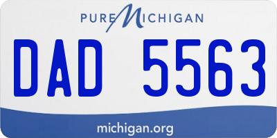 MI license plate DAD5563