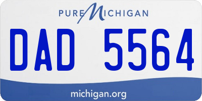 MI license plate DAD5564