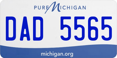 MI license plate DAD5565