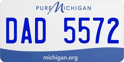 MI license plate DAD5572