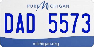 MI license plate DAD5573