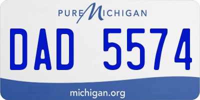 MI license plate DAD5574
