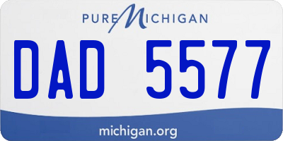MI license plate DAD5577