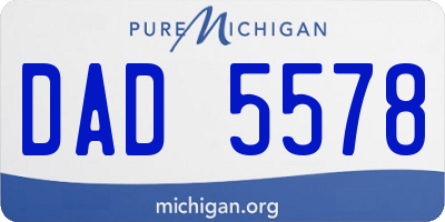 MI license plate DAD5578