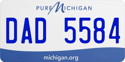 MI license plate DAD5584
