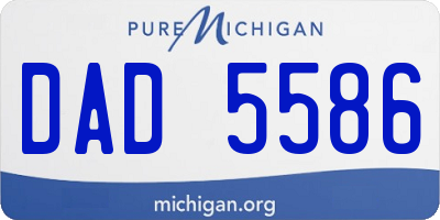 MI license plate DAD5586