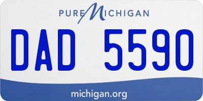 MI license plate DAD5590