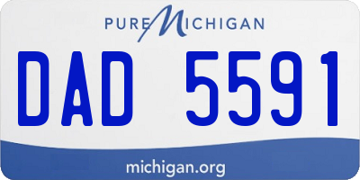 MI license plate DAD5591