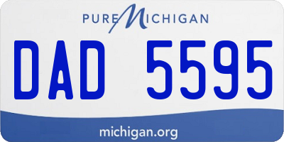 MI license plate DAD5595
