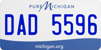 MI license plate DAD5596