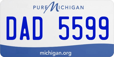 MI license plate DAD5599