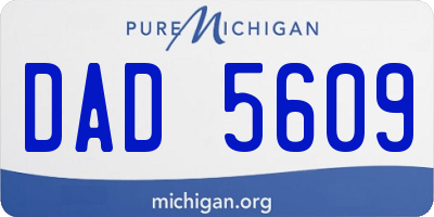 MI license plate DAD5609