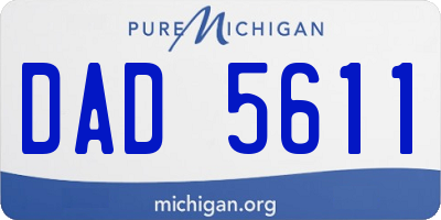 MI license plate DAD5611