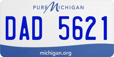 MI license plate DAD5621