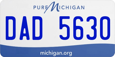 MI license plate DAD5630