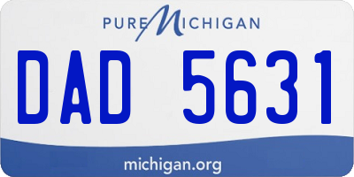 MI license plate DAD5631