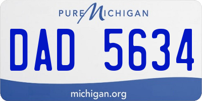 MI license plate DAD5634