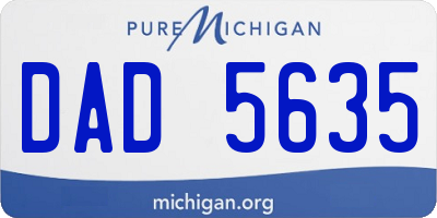 MI license plate DAD5635