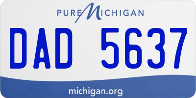 MI license plate DAD5637