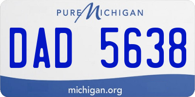 MI license plate DAD5638