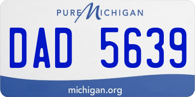 MI license plate DAD5639