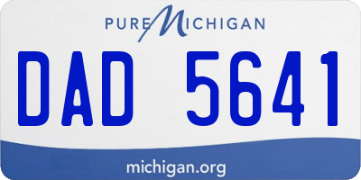 MI license plate DAD5641