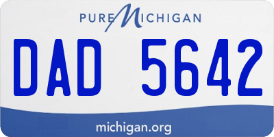 MI license plate DAD5642