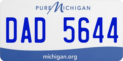 MI license plate DAD5644