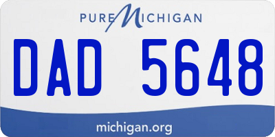 MI license plate DAD5648