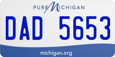 MI license plate DAD5653