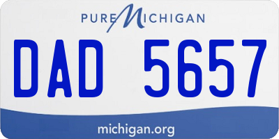 MI license plate DAD5657