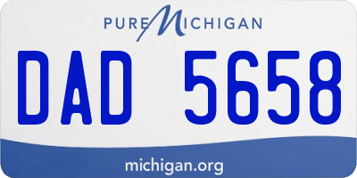 MI license plate DAD5658