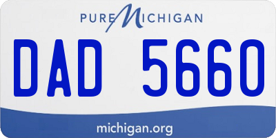 MI license plate DAD5660