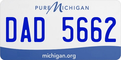 MI license plate DAD5662