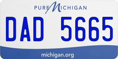 MI license plate DAD5665