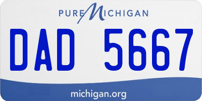 MI license plate DAD5667