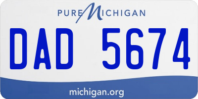 MI license plate DAD5674
