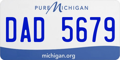 MI license plate DAD5679