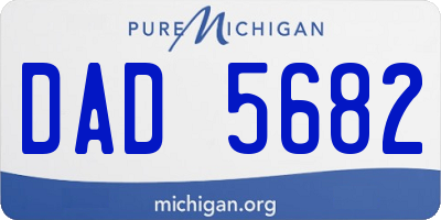 MI license plate DAD5682
