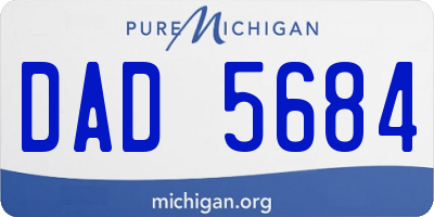 MI license plate DAD5684