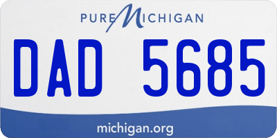 MI license plate DAD5685