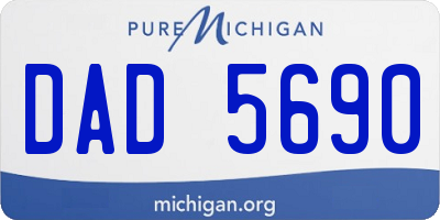 MI license plate DAD5690