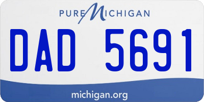 MI license plate DAD5691