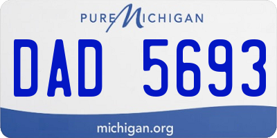 MI license plate DAD5693